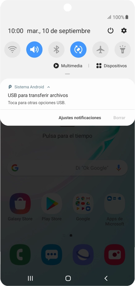 Pulsa Toca para otras opciones USB.. Pulsa Toca para otras opciones USB..