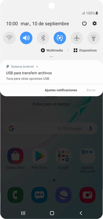 Pulsa Toca para otras opciones USB.. Pulsa Toca para otras opciones USB..