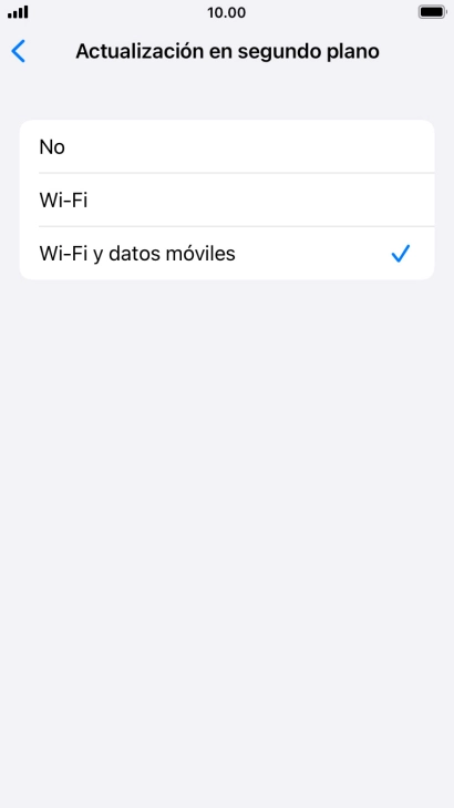Para desactivar la actualización de apps en ejecución, pulsa No. Para desactivar la actualización de apps en ejecución, pulsa No.