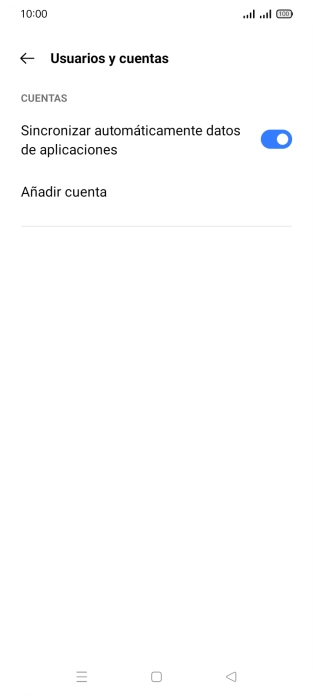 Pulsa Añadir cuenta. Pulsa Añadir cuenta.