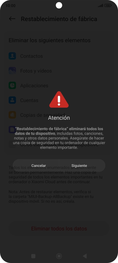 Pulsa Siguiente.