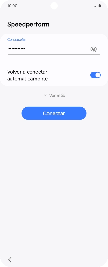 Introduce la contraseña de la red wifi y pulsa Conectar. Introduce la contraseña de la red wifi y pulsa Conectar.