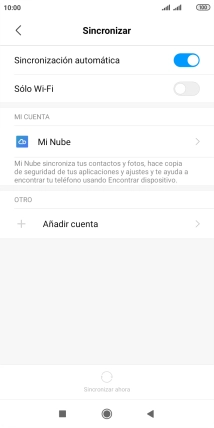 Pulsa Añadir cuenta. Pulsa Añadir cuenta.