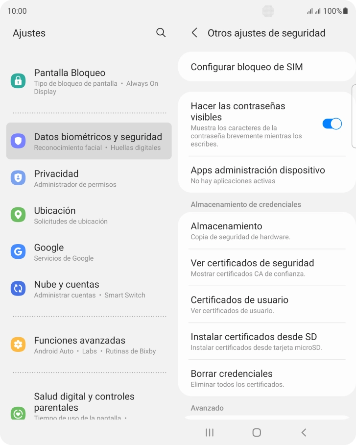 Pulsa Configurar bloqueo de SIM. Pulsa Configurar bloqueo de SIM.