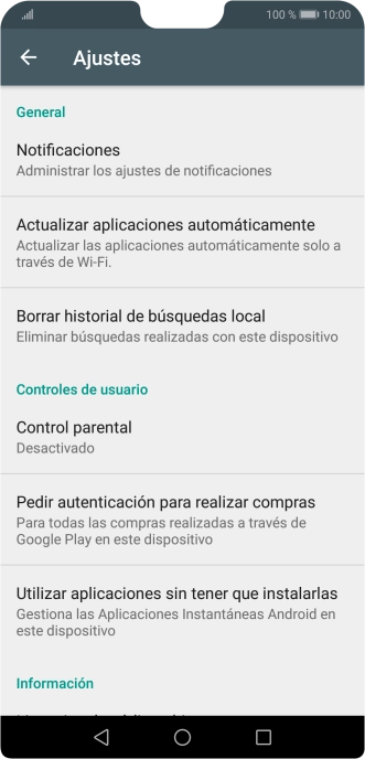 Pulsa Actualizar aplicaciones automáticamente..