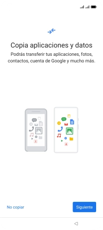 Puedes transferir el contenido de otro teléfono cuando activas tu teléfono por primera vez y cuando lo has restablecido. Cuando aparezca en la pantalla del teléfono esta imagen, ya está listo para la transmisión del contenido del otro teléfono. Puedes transferir el contenido de otro teléfono cuando activas tu teléfono por primera vez y cuando lo has restablecido. Cuando aparezca en la pantalla del teléfono esta imagen, ya está listo para la transmisión del contenido del otro teléfono.