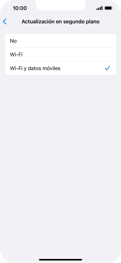 Para desactivar la actualización de apps en ejecución, pulsa No. Para desactivar la actualización de apps en ejecución, pulsa No.