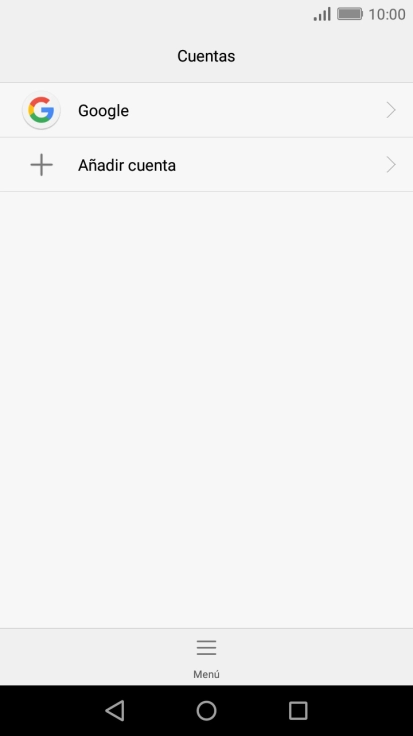 Pulsa la cuenta deseada.