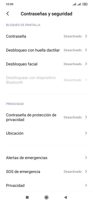 Pulsa Desbloqueo con huella dactilar.