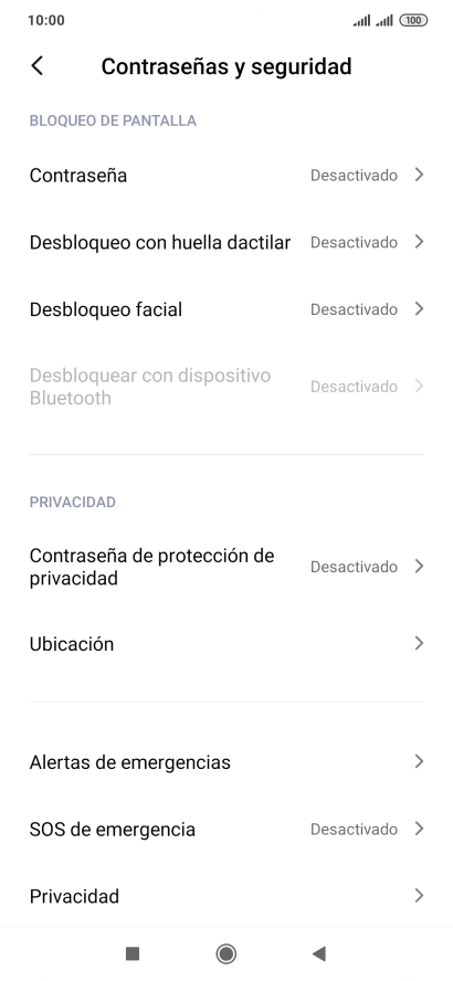 Pulsa Desbloqueo con huella dactilar.