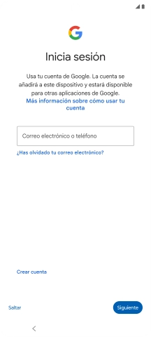 Sigue las indicaciones de la pantalla para terminar la activación. Sigue las indicaciones de la pantalla para terminar la activación.