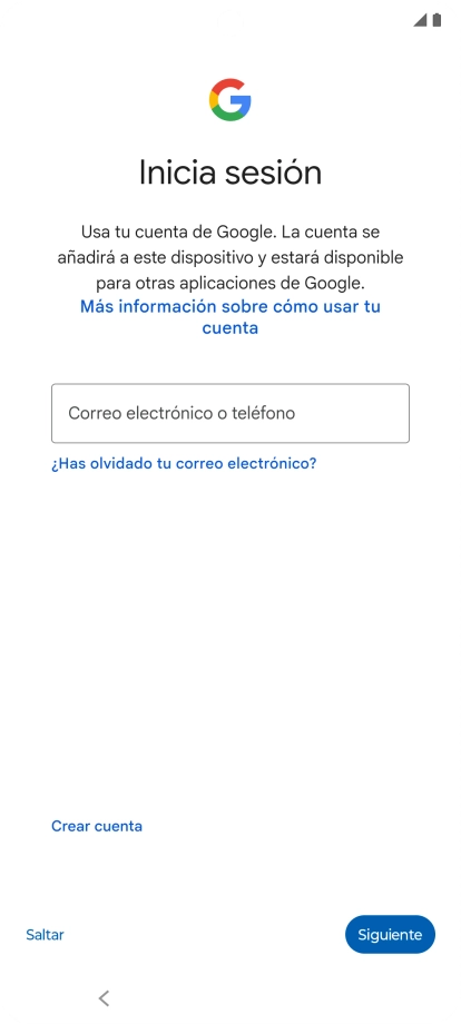 Sigue las indicaciones de la pantalla para terminar la activación. Sigue las indicaciones de la pantalla para terminar la activación.