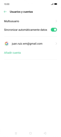 Pulsa Añadir cuenta.