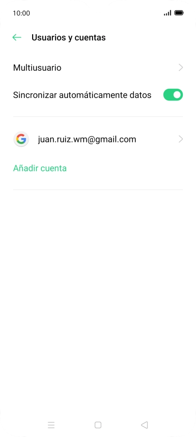 Pulsa Añadir cuenta.