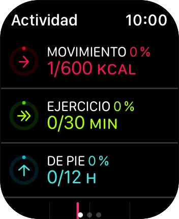 Sigue deslizando el dedo hacia arriba para revisar la vista sobre el número de pasos, distancia recorrida y pisos que has andado. Sigue deslizando el dedo hacia arriba para revisar la vista sobre el número de pasos, distancia recorrida y pisos que has andado.