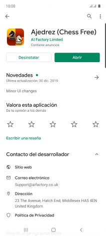 Pulsa Desinstalar.