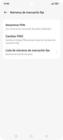 Pulsa Desactivar FDN.