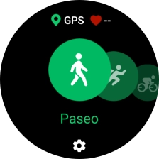 Desliza el dedo hacia la derecha o hacia la izquierda para seleccionar la actividad deseada. Desliza el dedo hacia la derecha o hacia la izquierda para seleccionar la actividad deseada.