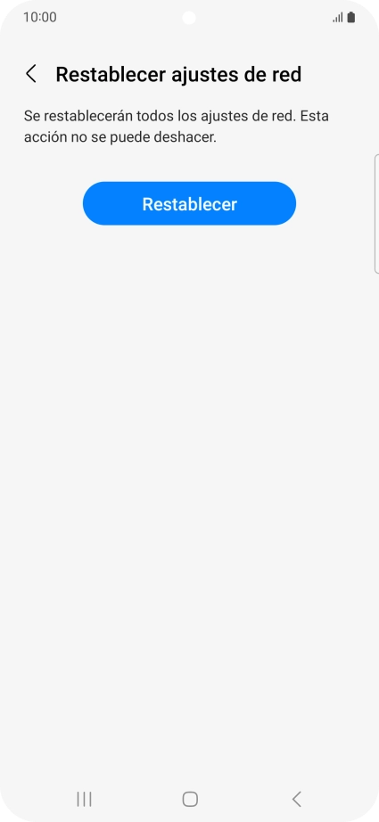 Pulsa Restablecer.