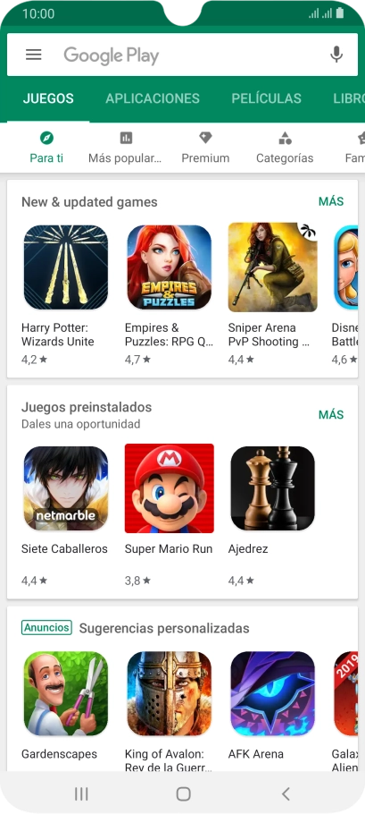 Desliza el dedo hacia la derecha desde la parte izquierda de la pantalla.