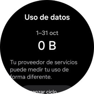 El consumo total de datos se visualiza ahora en la pantalla. El consumo total de datos se visualiza ahora en la pantalla.