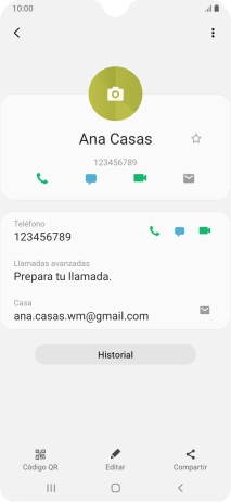Pulsa el icono de llamada junto al número deseado. Pulsa el icono de llamada junto al número deseado.