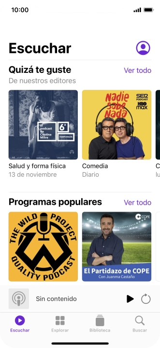 Desliza el dedo hacia arriba desde la parte inferior de la pantalla para terminar y volver a la pantalla de inicio. Desliza el dedo hacia arriba desde la parte inferior de la pantalla para terminar y volver a la pantalla de inicio.
