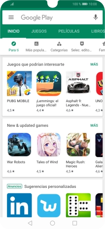 Pulsa en el campo de búsqueda.
