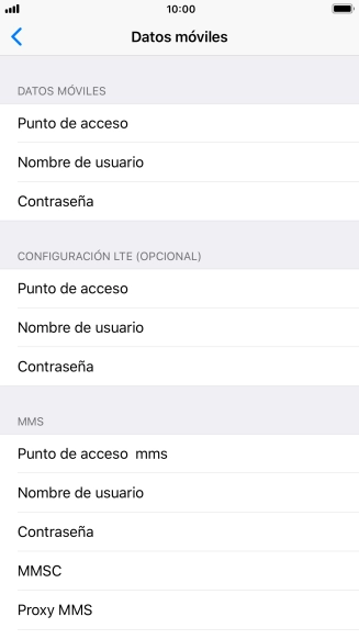 Pulsa  Punto de acceso internet e introduce airtelwap.es.