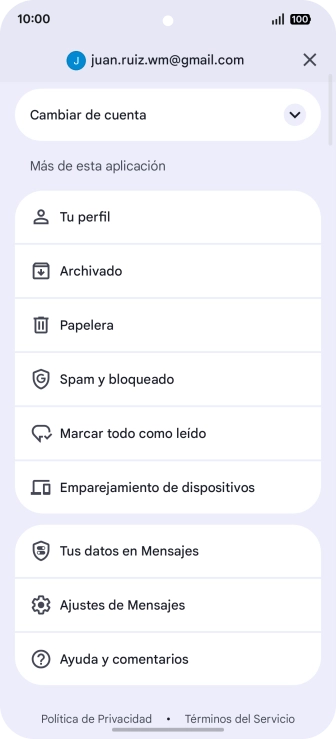 Pulsa Ajustes de Mensajes. Pulsa Ajustes de Mensajes.