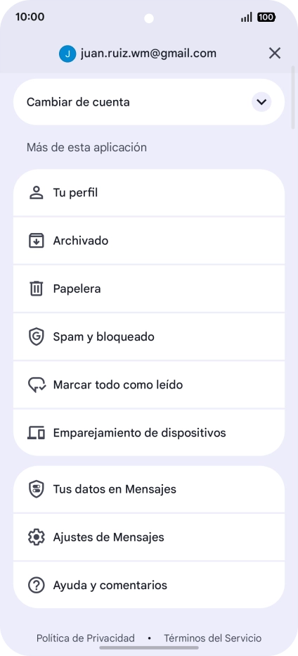 Pulsa Ajustes de Mensajes. Pulsa Ajustes de Mensajes.