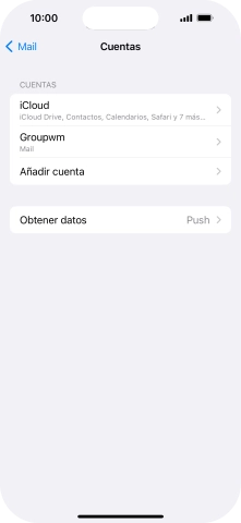 Pulsa el nombre de la cuenta de correo electrónico que acabas de crear. Pulsa el nombre de la cuenta de correo electrónico que acabas de crear.