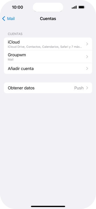 Pulsa el nombre de la cuenta de correo electrónico que acabas de crear. Pulsa el nombre de la cuenta de correo electrónico que acabas de crear.