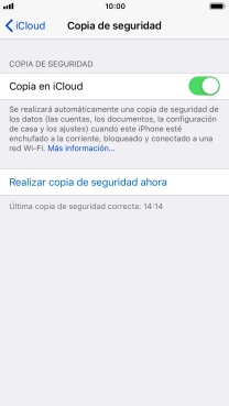 Pulsa Realizar copia de seguridad ahora y espera mientras se hace una copia de seguridad del contenido de la memoria del teléfono. Pulsa Realizar copia de seguridad ahora y espera mientras se hace una copia de seguridad del contenido de la memoria del teléfono.
