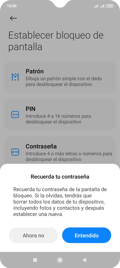 Pulsa Entendido. Pulsa Entendido.