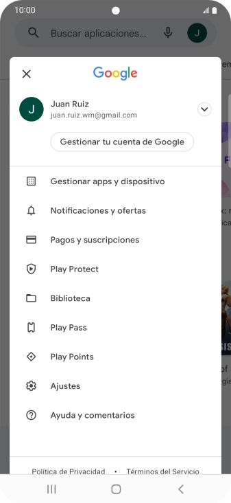 Pulsa Gestionar apps y dispositivo.