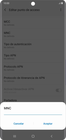 Introduce 01 y pulsa Aceptar. Introduce 01 y pulsa Aceptar.