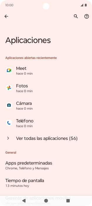 Pulsa Ver todas las aplicaciones (X). Pulsa Ver todas las aplicaciones (X).