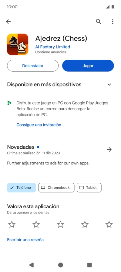Pulsa Desinstalar. Pulsa Desinstalar.