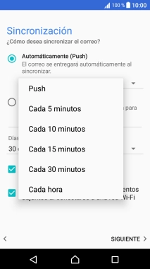 Pulsa el ajuste deseado. Pulsa el ajuste deseado.