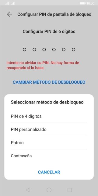 Pulsa Patrón.