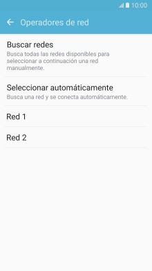 Pulsa la red deseada.