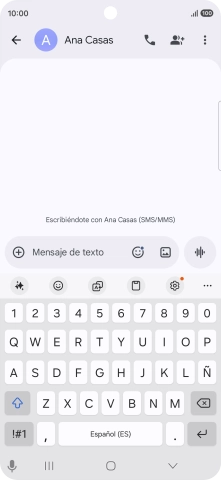 Selecciona una conversación o crea un nuevo mensaje y pulsa el icono de IA. Selecciona una conversación o crea un nuevo mensaje y pulsa el icono de IA.