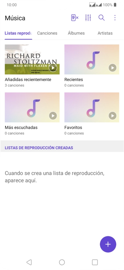 Pulsa una categoría y desplázate al archivo de música deseado. Pulsa una categoría y desplázate al archivo de música deseado.