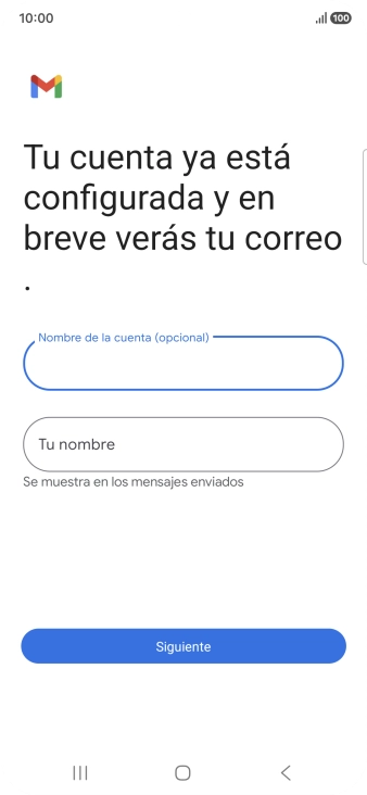 Pulsa Tu nombre e introduce el nombre del remitente. Pulsa Tu nombre e introduce el nombre del remitente.