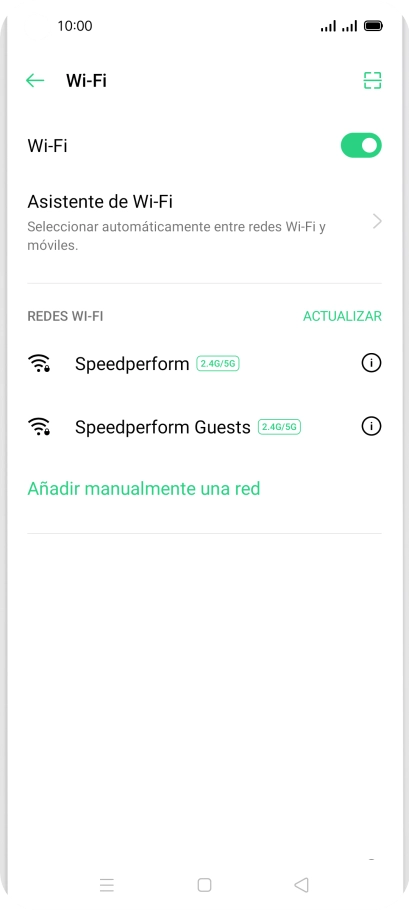 Pulsa Asistente de Wi-Fi. Pulsa Asistente de Wi-Fi.