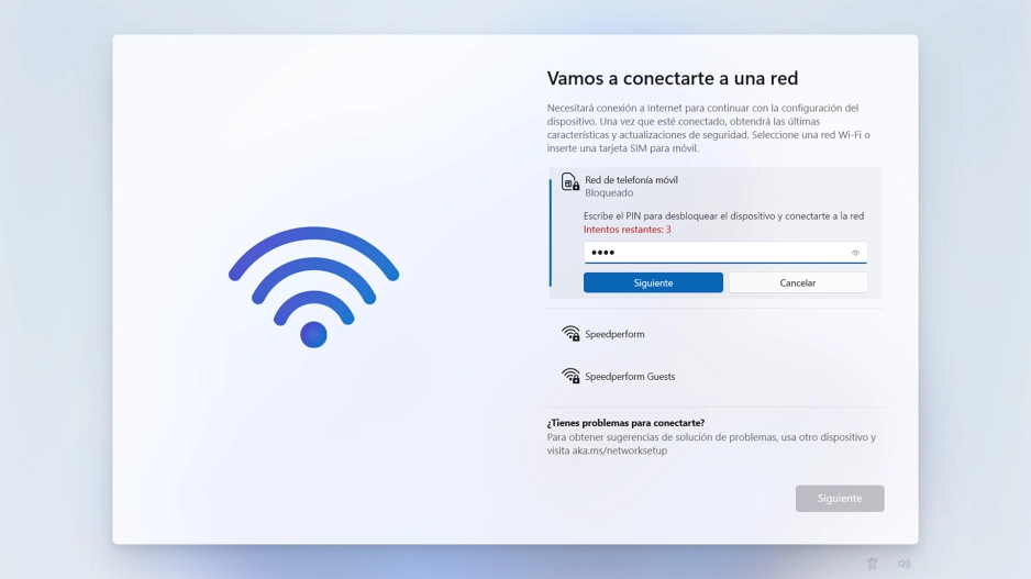 Introduce tu código PIN y haz clic en Siguiente. Introduce tu código PIN y haz clic en Siguiente.