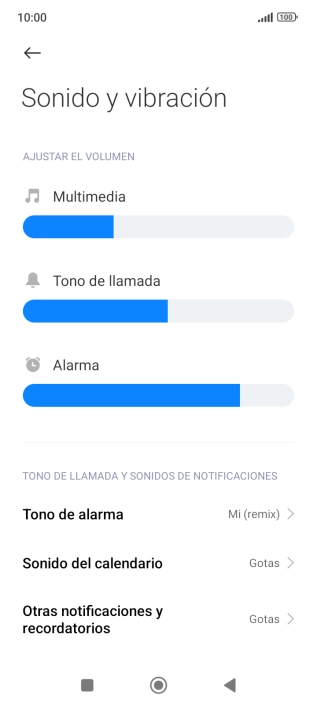 Pulsa Tono de alarma. Pulsa Tono de alarma.
