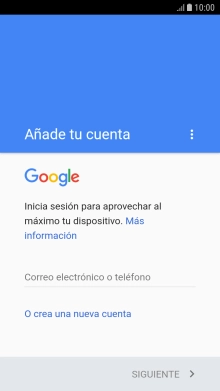 Si no tienes una cuenta de Google, pulsa O crea una nueva cuenta y sigue las indicaciones de la pantalla para ver cómo crear una cuenta nueva. Si no tienes una cuenta de Google, pulsa O crea una nueva cuenta y sigue las indicaciones de la pantalla para ver cómo crear una cuenta nueva.