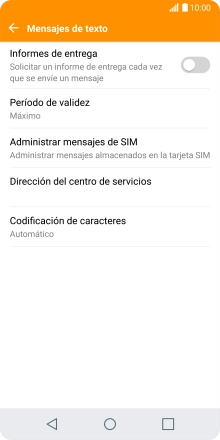 Pulsa Dirección del centro de servicios. Pulsa Dirección del centro de servicios.